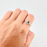 Cluster Drop Set Diamonds 1.2cts Sapphires 1.3cts 4.95g / T7 1/2 18K White Gold