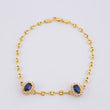 Bracelet GC Dense Ovals Sapphires 1qts 3.9g / 7 1/4 in / 3.15mm Yellow Gold 18K