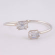 Pulso Aro Doble Cubo Diamantes 3.4qts 10g / 7 in / 2.95mm Oro Blanco 18K