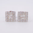 Stud Earrings Cube Diamonds 2.2qts 6.3g / in / 10.25mm White Gold 18K