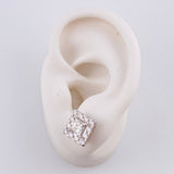 Stud Earrings Cube Diamonds 2.2qts 6.3g / in / 10.25mm White Gold 18K