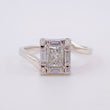 Anillo Cubo Diamantes 90pts 3.55g / T6 1/2 Oro Blanco 18K