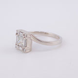 Anillo Cubo Diamantes 90pts 3.55g / T6 1/2 Oro Blanco 18K