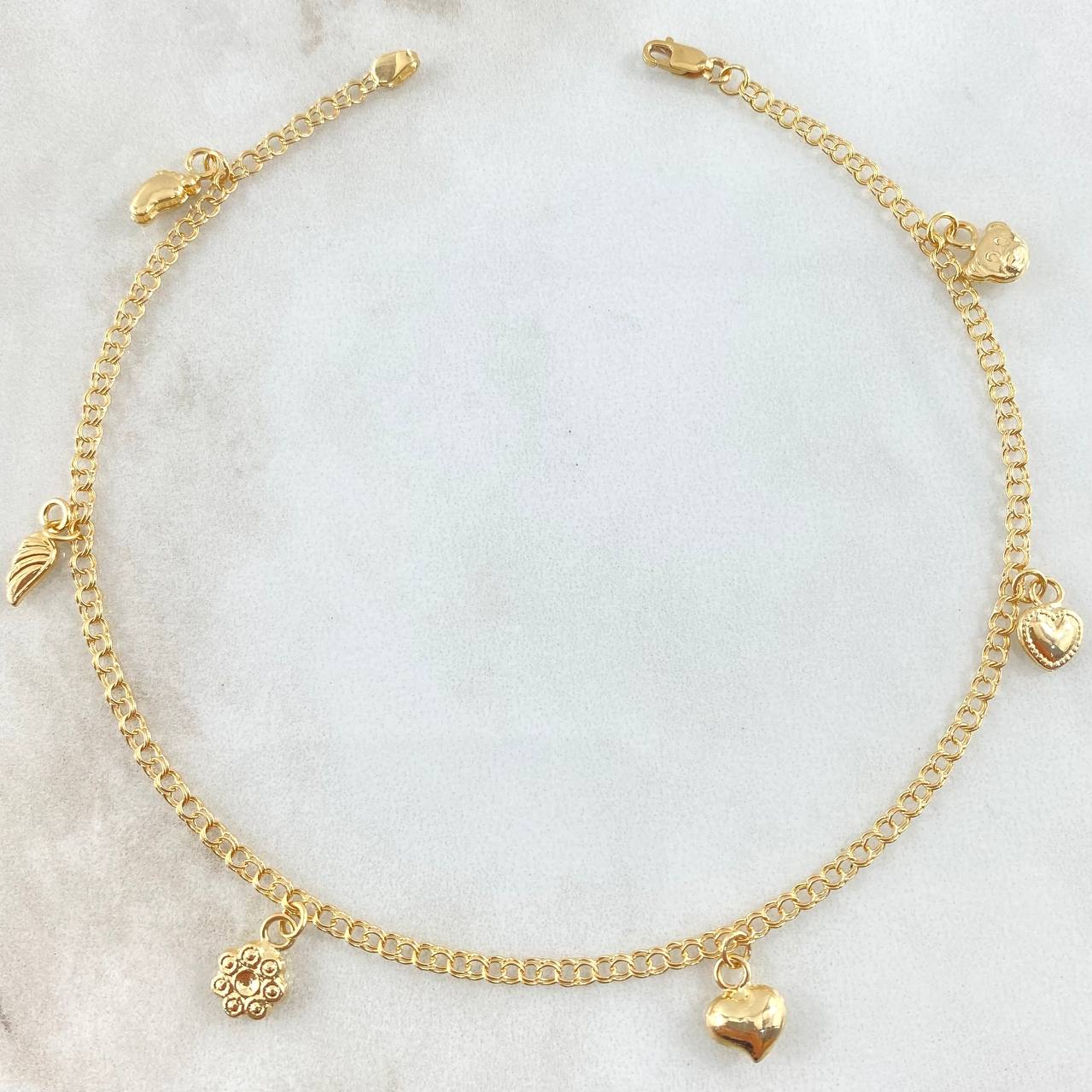 Anklet Classic Link Pendant 3.55gr / 25cm / 18K Yellow Gold