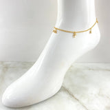 Anklet Classic Link Pendant 3.4gr / 10.0in / 18K Yellow Gold