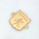 Charm America De Cali Shield 0.9gr / 0.7in 18K Gold ©