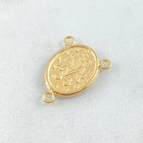 Herraje Crucero Virgen Milagrosa 1.05gr / 2cm / Troquelado Oro Amarillo 18K