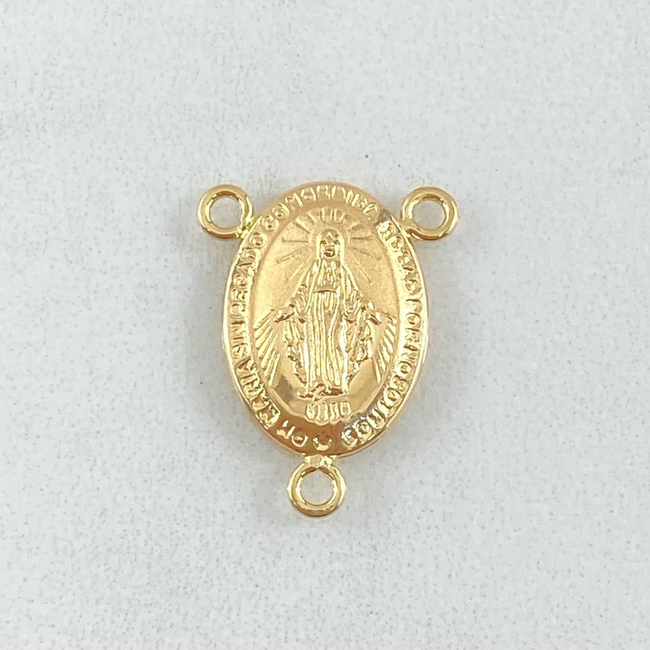 Herraje Crucero Virgen Milagrosa 0.85gr / 1.8cm / Troquelado Oro Amarillo 18K