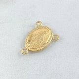 Herraje Crucero Virgen Milagrosa 0.85gr / 1.8cm / Troquelado Oro Amarillo 18K