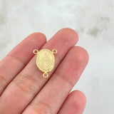Herraje Crucero Virgen Milagrosa 0.85gr / 1.8cm / Troquelado Oro Amarillo 18K