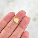 Herraje Crucero Virgen Milagrosa 0.5gr / 1.4cm / Oro Amarillo 18K