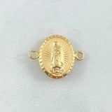 Herraje Virgen Guadalupe 0.85gr / 1.8cm / Troquelado-Ovalado Oro Amarillo 18K