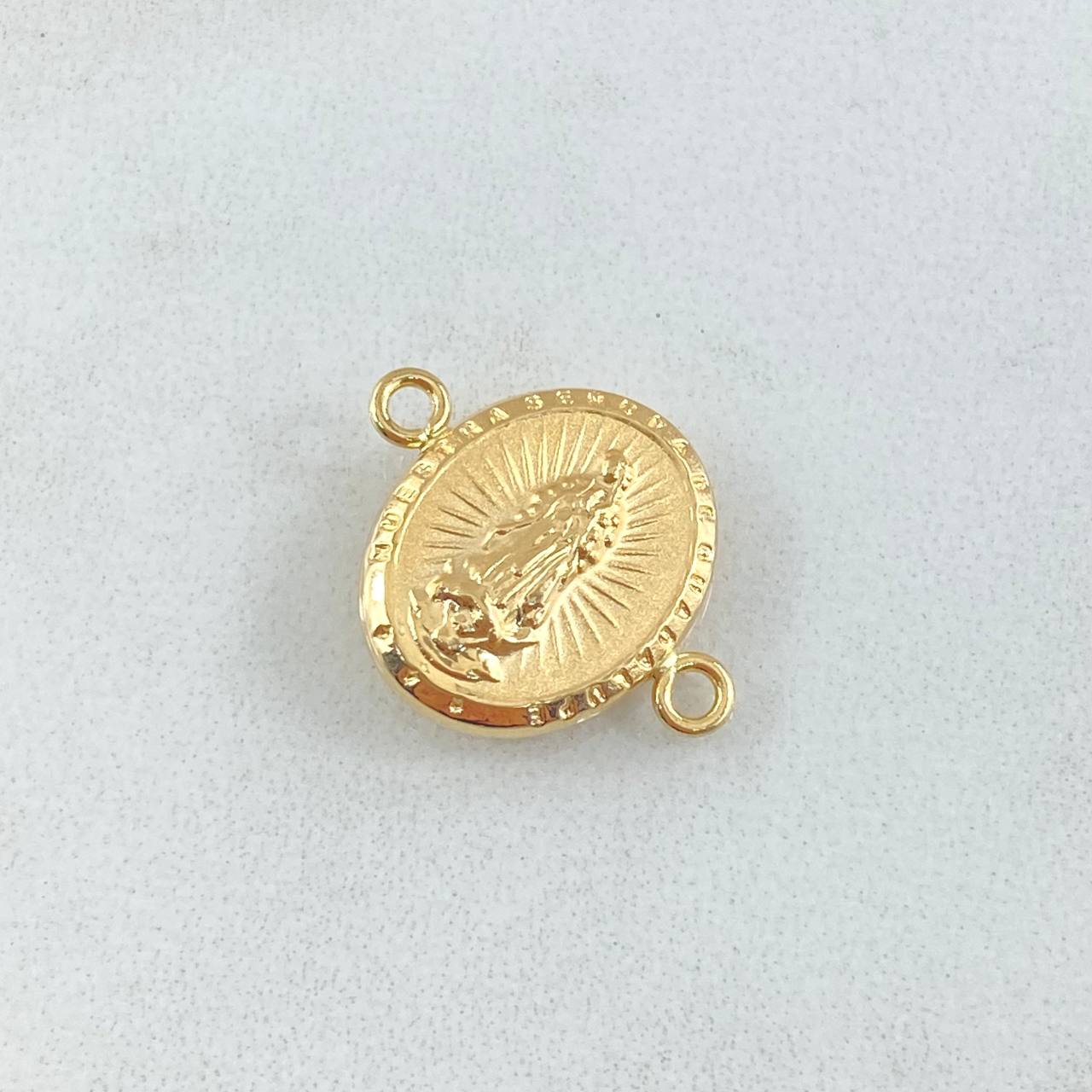 Herraje Virgen Guadalupe 0.85gr / 1.8cm / Troquelado-Ovalado Oro Amarillo 18K