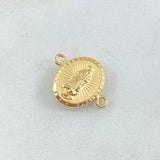 Herraje Virgen Guadalupe 0.85gr / 1.8cm / Troquelado-Ovalado Oro Amarillo 18K