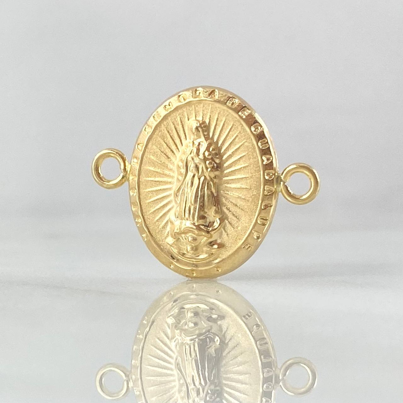Herraje Virgen Guadalupe 0.85gr / 1.8cm / Troquelado-Ovalado Oro Amarillo 18K