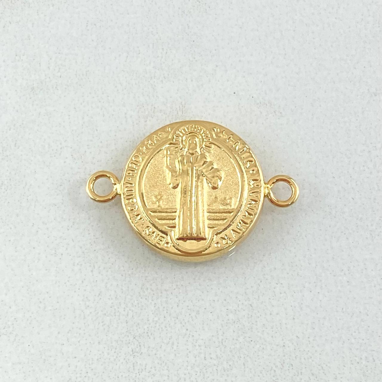 Herraje San Benito 1.1gr / 2.1cm / Troquelado Oro Amarillo 18K