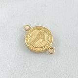 Herraje San Benito 1.1gr / 2.1cm / Troquelado Oro Amarillo 18K