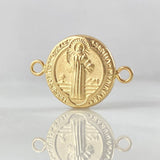 Herraje San Benito 1.1gr / 2.1cm / Troquelado Oro Amarillo 18K
