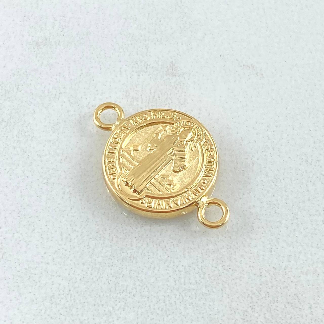 Herraje San Benito 0.9gr / 2cm / Troquelado Oro Amarillo 18K