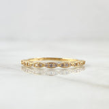 Anillo Infinito Trigado 1.3gr / T6 3/4 / Circones Blancos Oro Amarillo 18K