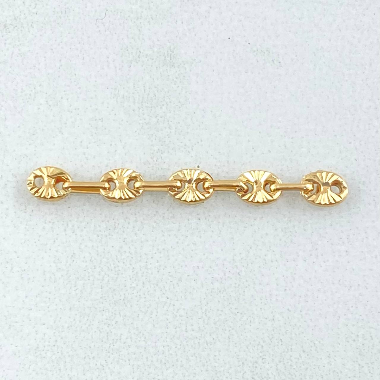 Herraje Retazo GC 5 Eslabones 0.35gr / 1 1/4 in / 3.2mm Oro Amarillo 18K