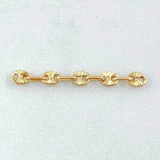 Herraje Retazo GC 5 Eslabones 0.35gr / 1 1/4 in / 3.2mm Oro Amarillo 18K