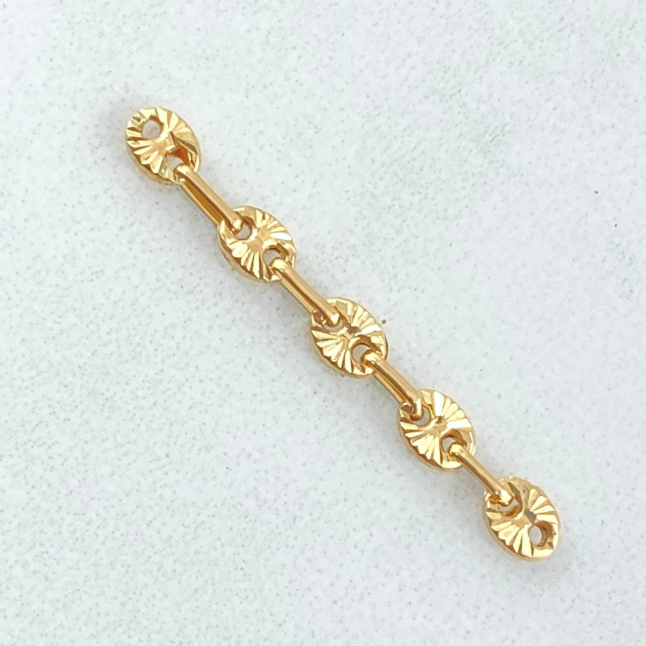 Herraje Retazo GC 5 Eslabones 0.35gr / 1 1/4 in / 3.2mm Oro Amarillo 18K