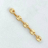 Herraje Retazo GC 5 Eslabones 0.35gr / 1 1/4 in / 3.2mm Oro Amarillo 18K