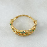 Crown Ring Interlinked Hearts 3.55gr / Size 6 3/4 / 18K Gold
