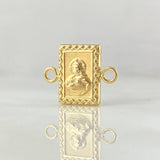 Charm Double-Sided 0.75gr / 0.8in / Sacred Heart of Jesus - Virgin of Carmen 18K Gold