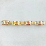 Charm Rustic Scrap Screw 1.2gr / 4.5cm (1.8in) / Four Links Three 18K Golds