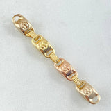 Charm Rustic Scrap Screw 1.2gr / 4.5cm (1.8in) / Four Links Three 18K Golds