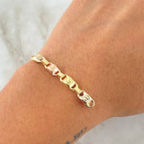 Charm Rustic Scrap Screw 1.2gr / 4.5cm (1.8in) / Four Links Three 18K Golds