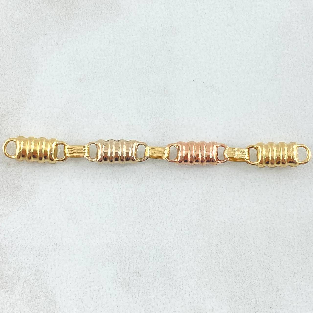Charm Rustic Scrap Smooth Barrel 1.15gr / 5.4cm (2.1in) / Four Links Three 18K Golds