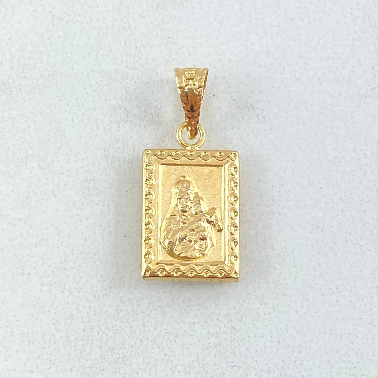 Dije Sagrado Corazon De Jesus 0.5gr / 1.6cm /  Virgen Del Carmen Oro Amarillo 18K