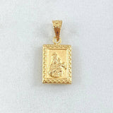 Dije Sagrado Corazon De Jesus 0.5gr / 1.6cm /  Virgen Del Carmen Oro Amarillo 18K