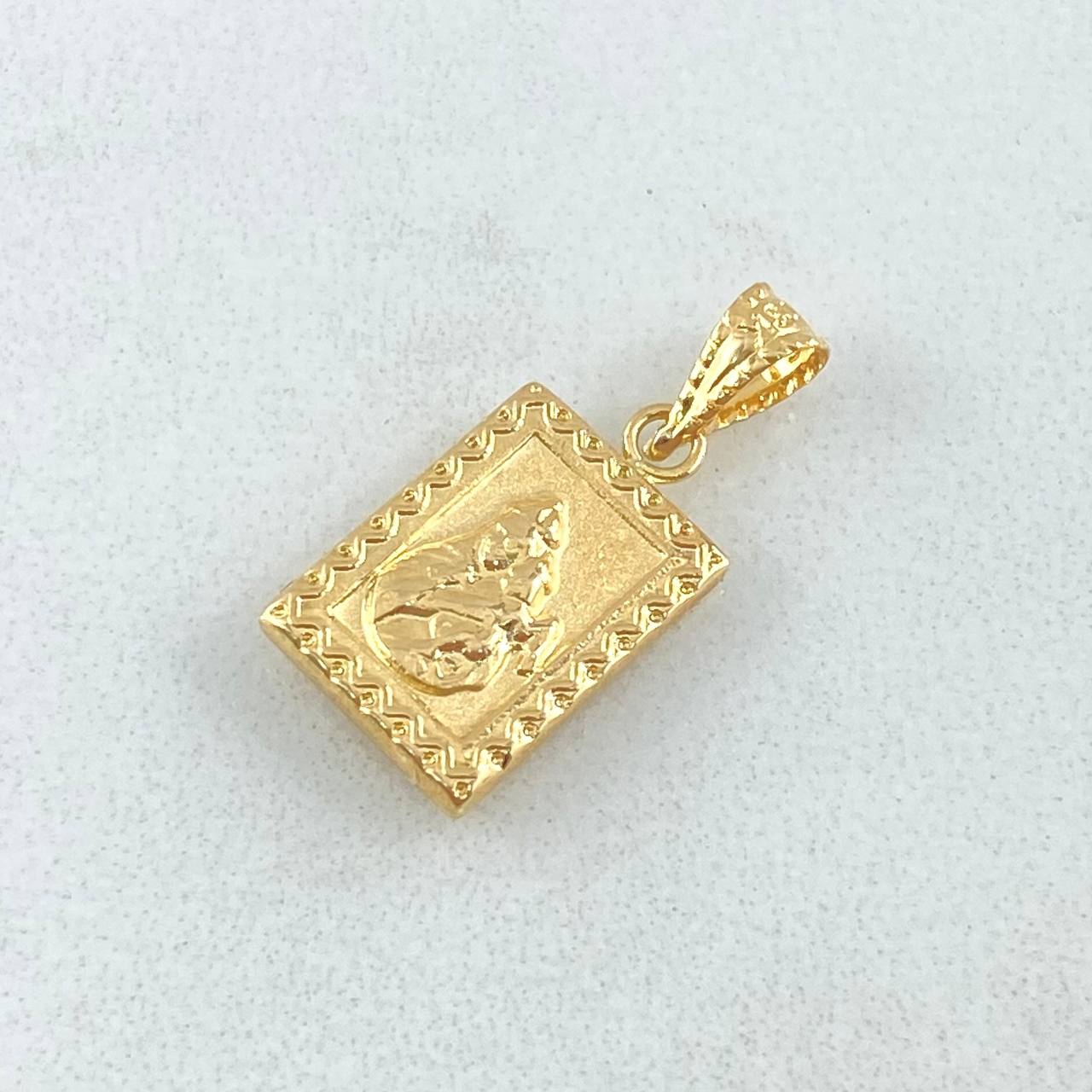 Dije Sagrado Corazon De Jesus 0.5gr / 1.6cm /  Virgen Del Carmen Oro Amarillo 18K