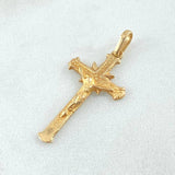 Dije Cruz Cristo 1.55gr / 3.1cm / Punteado Texturizado Oro Amarillo 18K