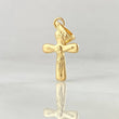 Dije Cruz Cristo 0.35gr / 2cm / Punta Ovalada Oro Amarillo 18K