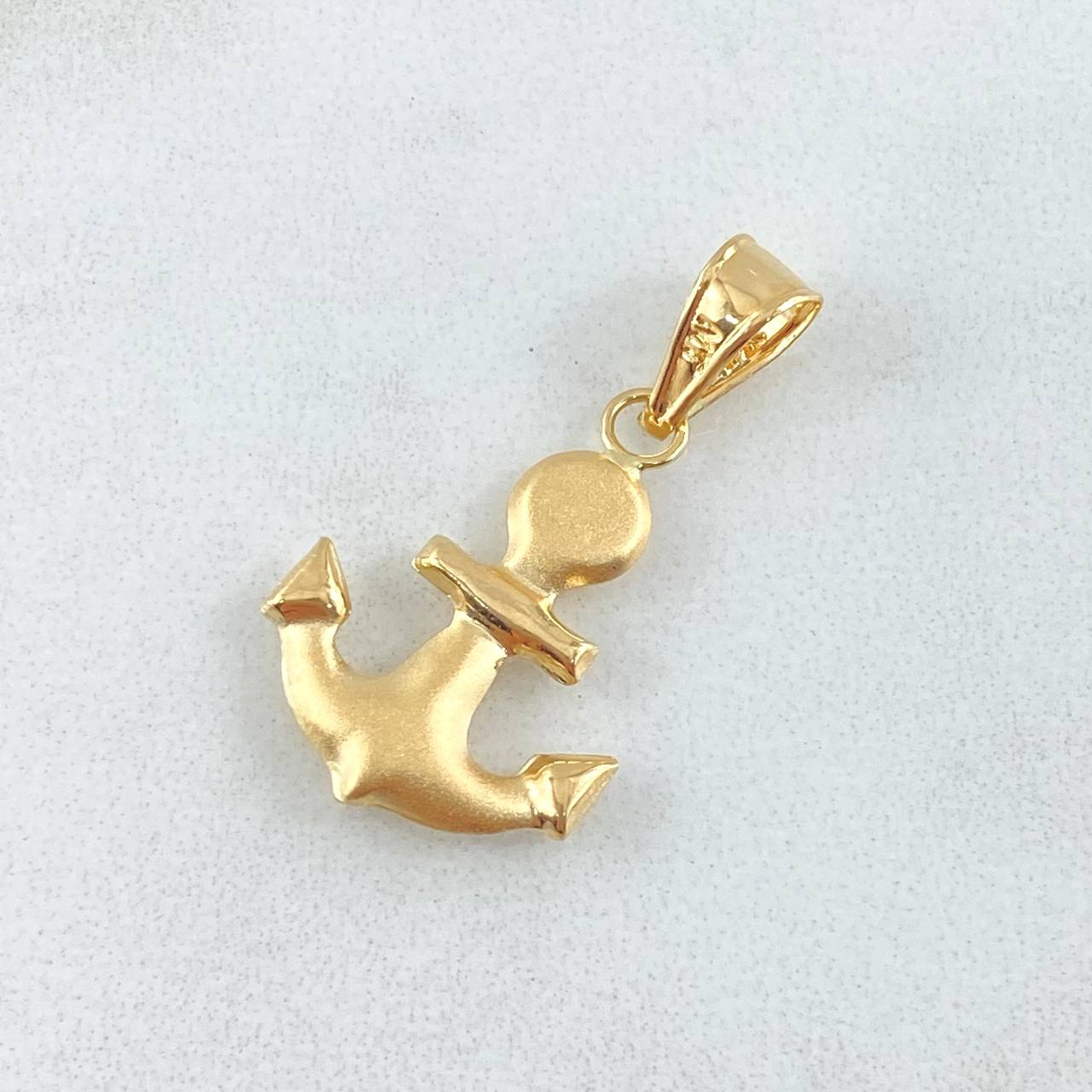 Pendant Anchor 1gr / 0.7in / Matte 18K Gold
