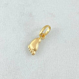 Dije Huella Pie 0.2gr / 1.4cm / Oro Amarillo 18K