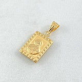 Dije Doble Faz 0.75gr / 2cm / Sagrado Corazon De Jesus - Virgen Del Carmen Oro Amarillo 18K