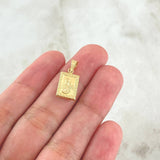 Dije Doble Faz 0.75gr / 2cm / Sagrado Corazon De Jesus - Virgen Del Carmen Oro Amarillo 18K