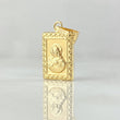 Dije Doble Faz 0.75gr / 2cm / Sagrado Corazon De Jesus - Virgen Del Carmen Oro Amarillo 18K