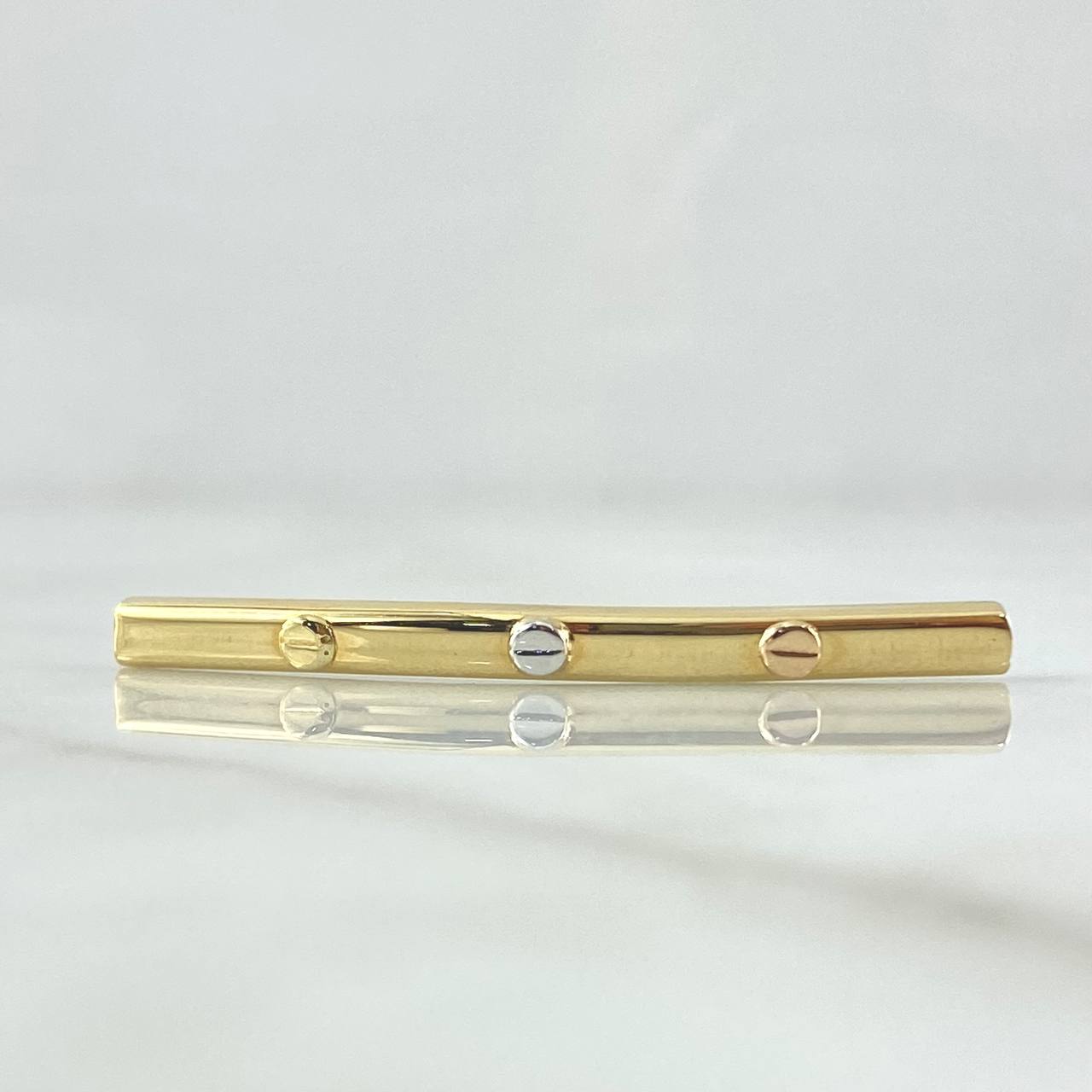 Charm Cylinder Trio of Nails 0.65gr / 4cm / Smooth Three Golds 18K *