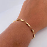 Pulso Rustico Reloj De Arena  3.65gr / 21cm / Oro 18K $