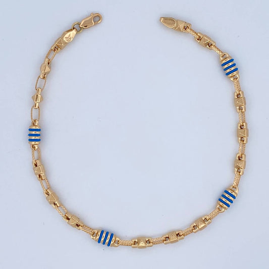 Rustic Rhombus Anklet 6.45gr / 25cm (9.8in) / 18K Gold $