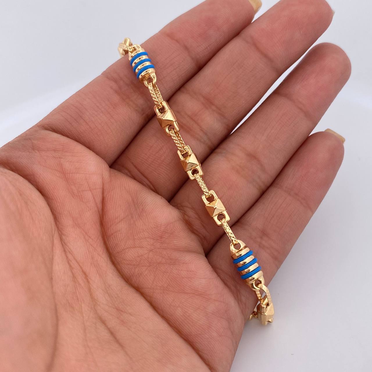 Rustic Rhombus Anklet 6.45gr / 25cm (9.8in) / 18K Gold $