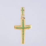 Dije Cruz Curva Abultada 2.45gr / 1 1/2 in / Oro Amarillo 18K