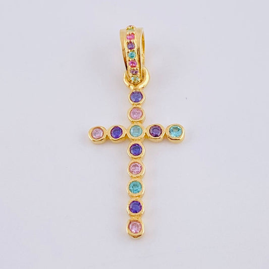 Dije Cruz Tupida 1.45gr / 1 in / Oro Amarillo 18K